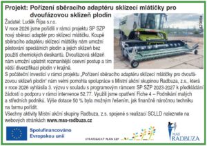 Informační panel projektu – Spolufinancováno Evropskou unií